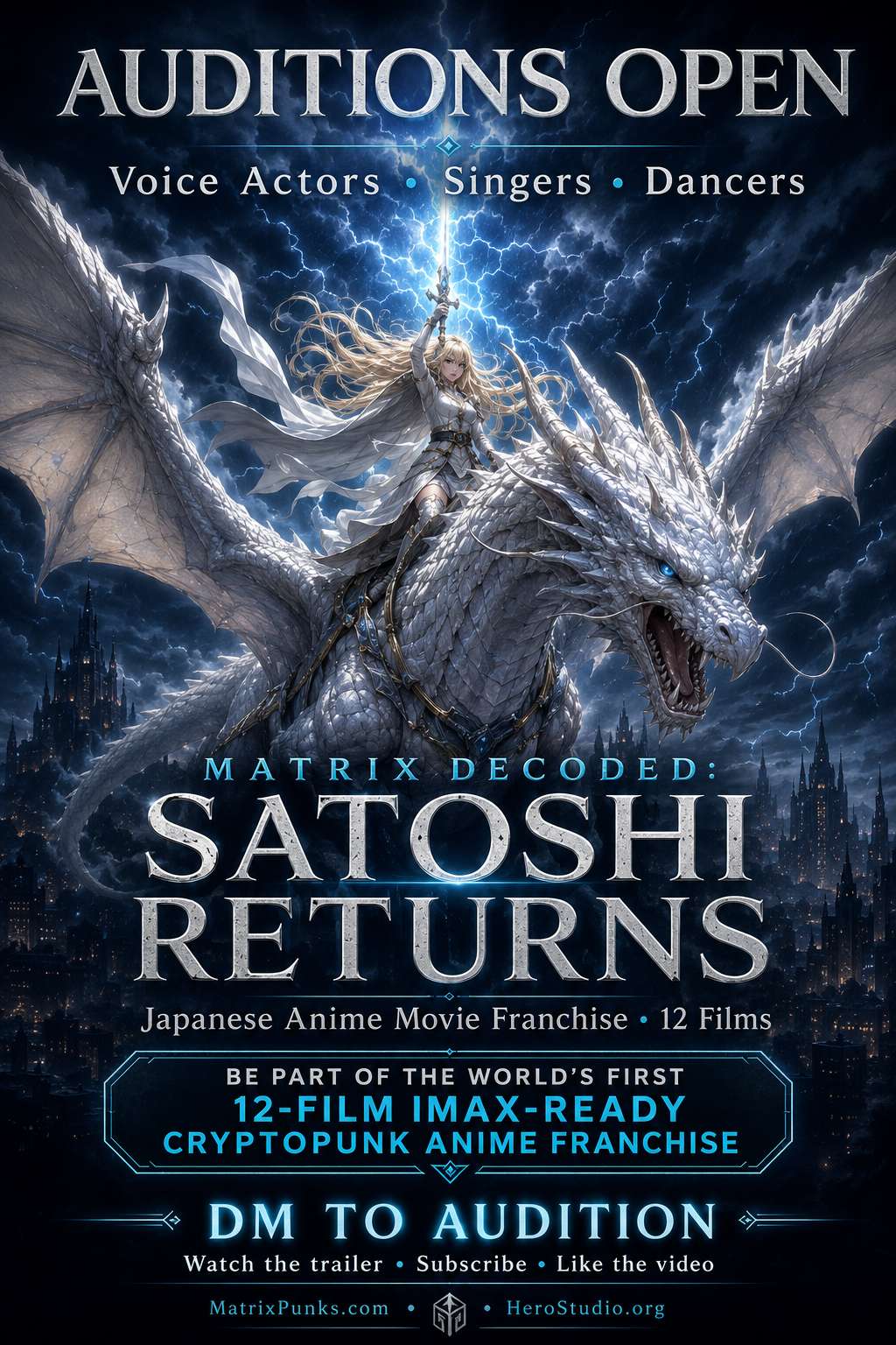 Auditions Open for Voice Actors, Singers and Dancers for Matrix Decoded: Satoshi Returns