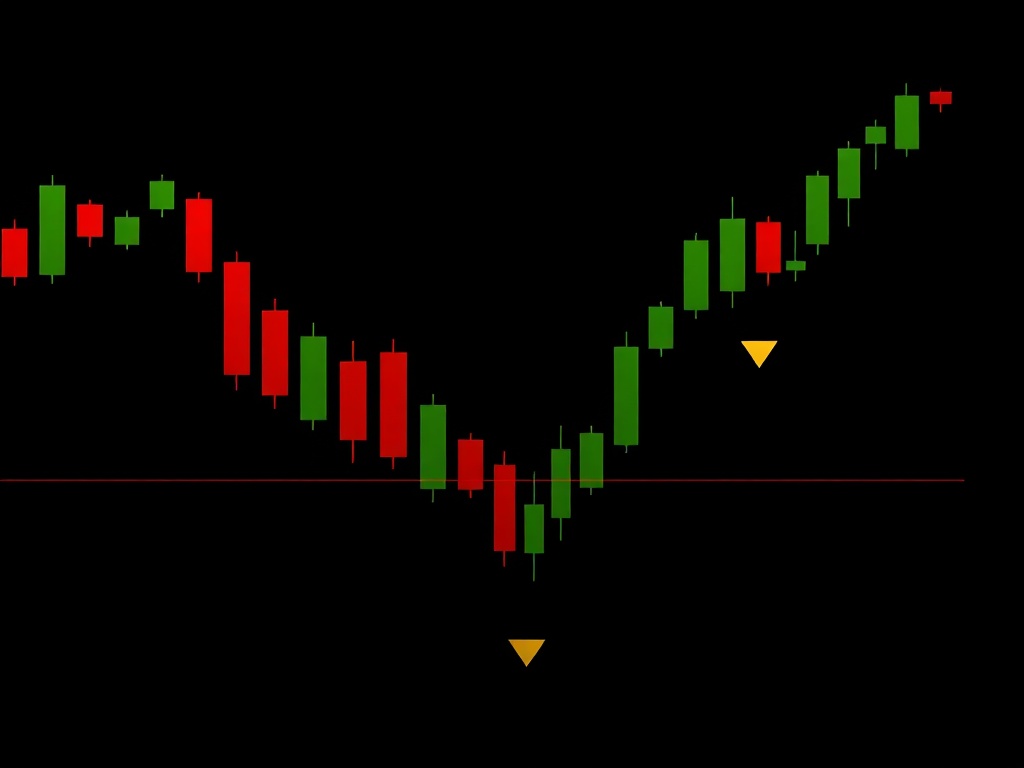 Trader studying live market charts