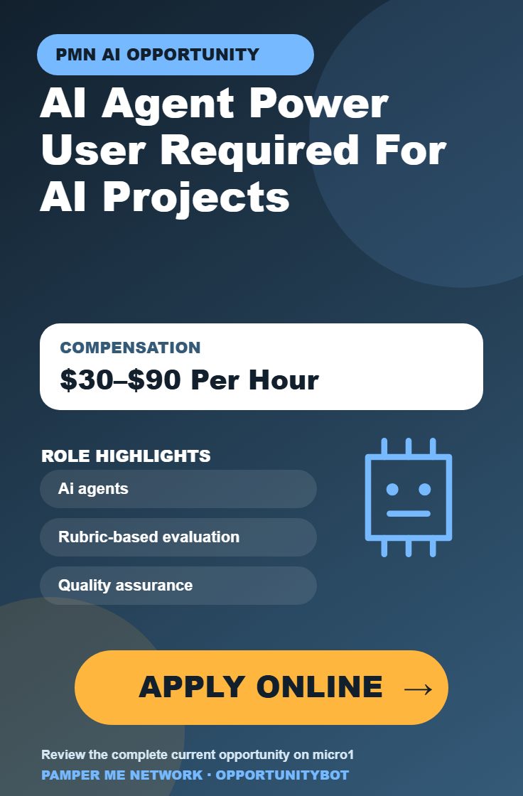 AI Agent Power User Required For AI Projects - Compensation: $30–$90 Per Hour - Apply Online