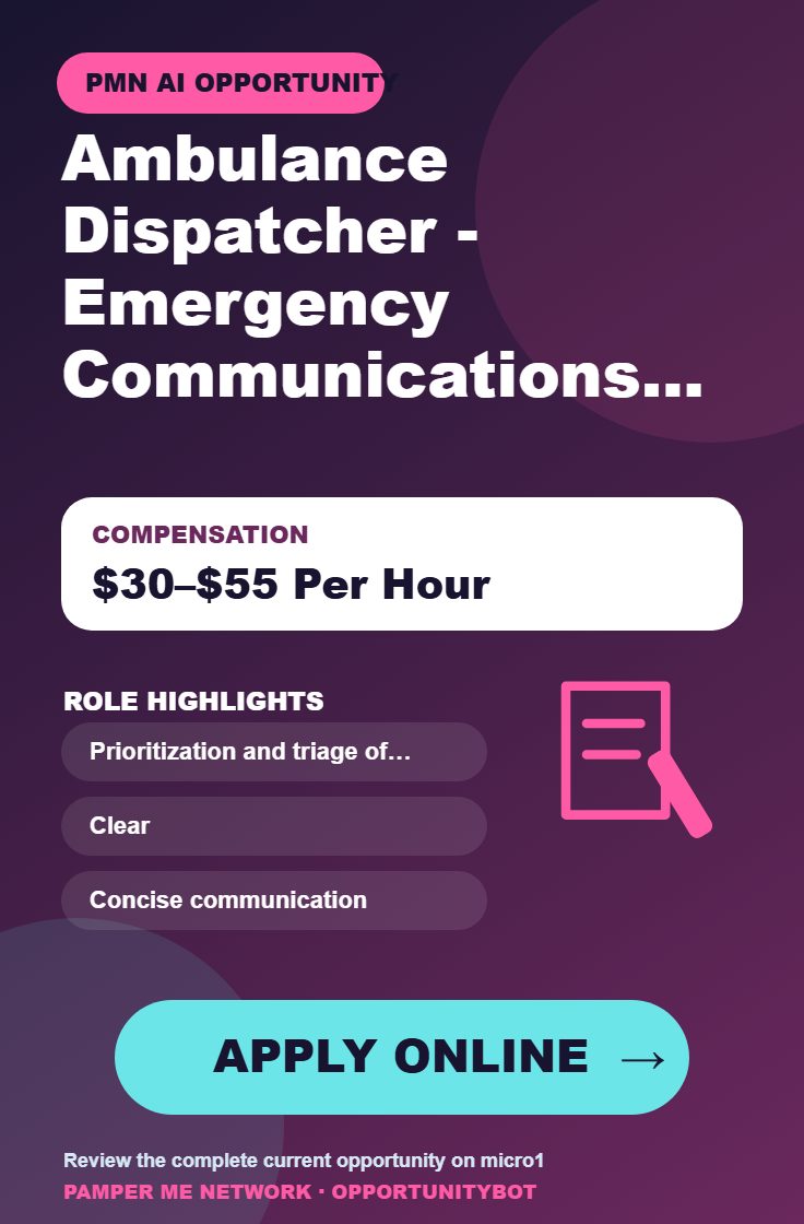 Ambulance Dispatcher - Emergency Communications Specialist Required - Compensation: $30–$55 Per Hour - Apply Online