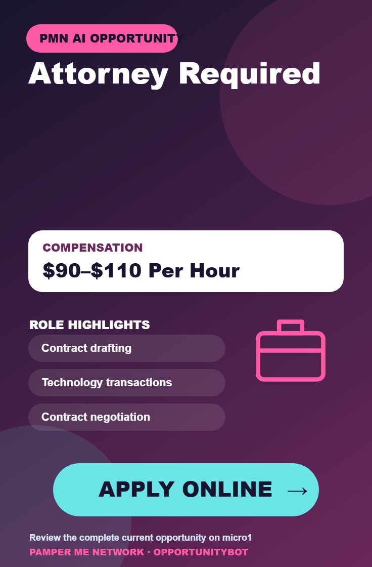 Attorney Required - Compensation: $90–$110 Per Hour - Apply Online