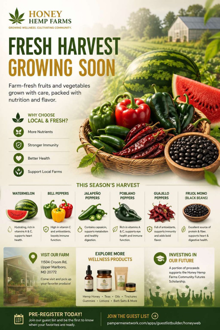 Fresh Fruit & Vegetable Season Is Almost Here at Honey Hemp Farms