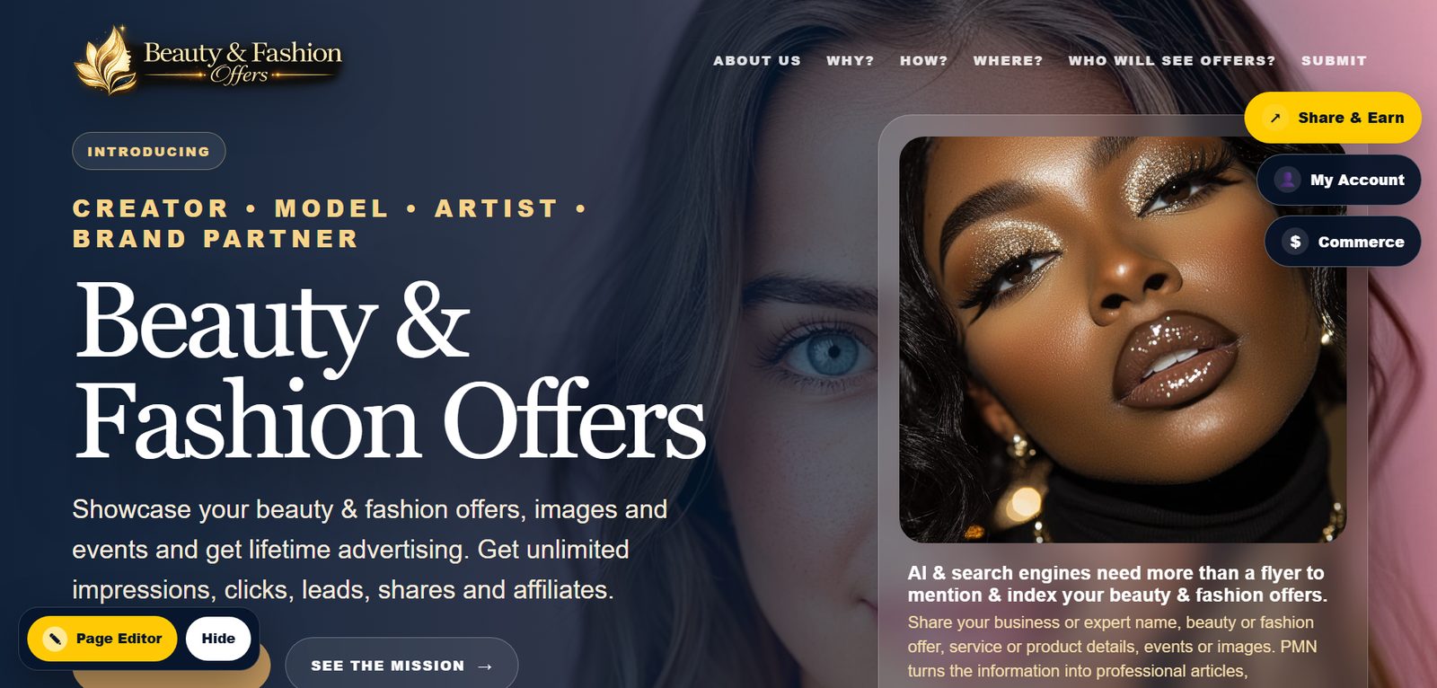 Perfect Look Challenge custom landing page