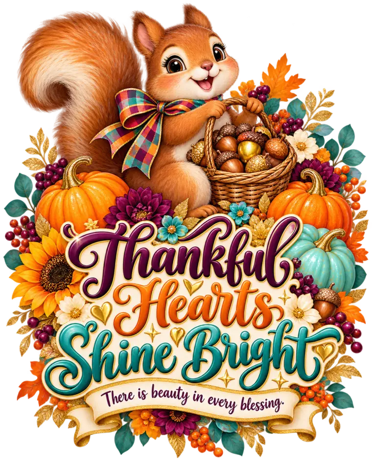 Thankful Hearts Shine Bright artwork