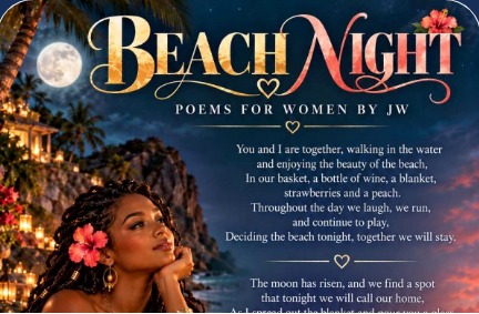 Beach Night JW poetry design