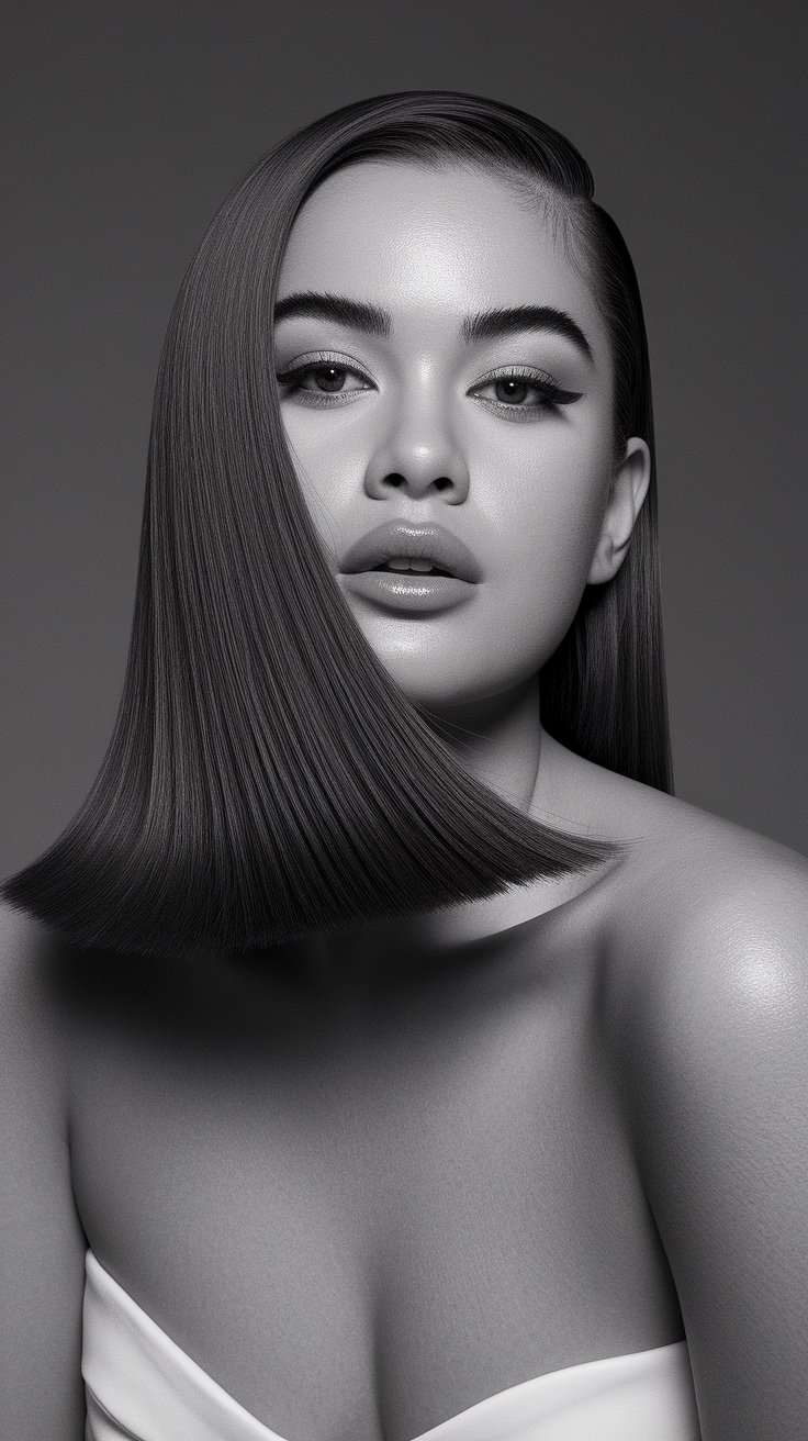 Glossy Lips & Chic Bob: Light Makeup Look