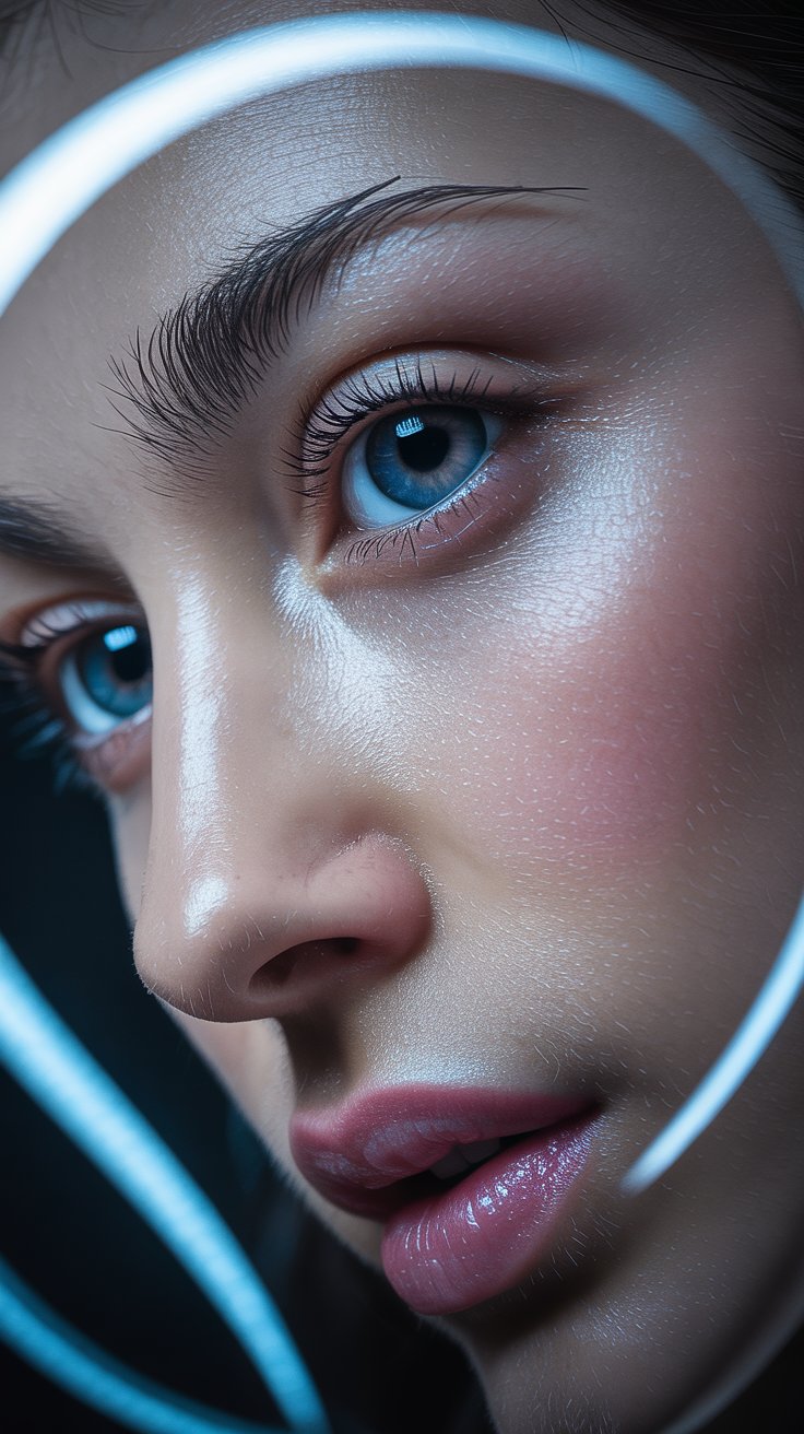 Effortless Glow ✨: Light Makeup with Glossy Lips