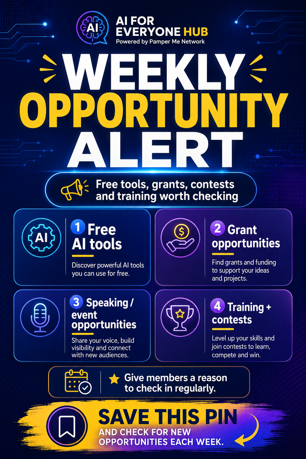Funding & Collaboration Alert Pinterest content template