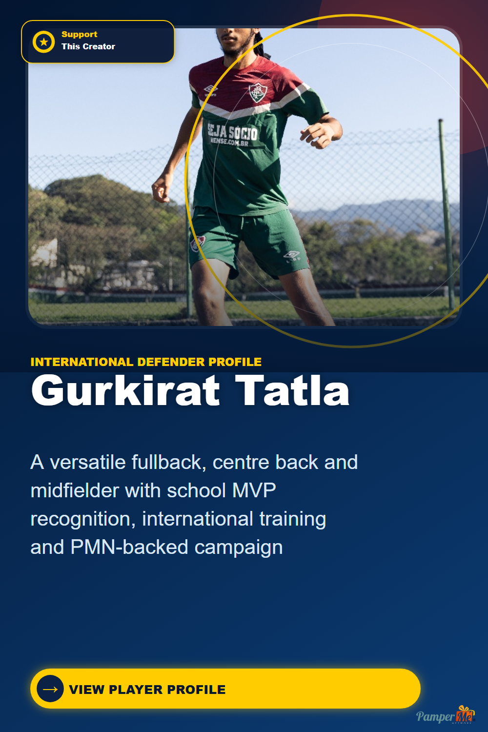 Pinterest design for Gurkirat Tatla — International Defender Profile