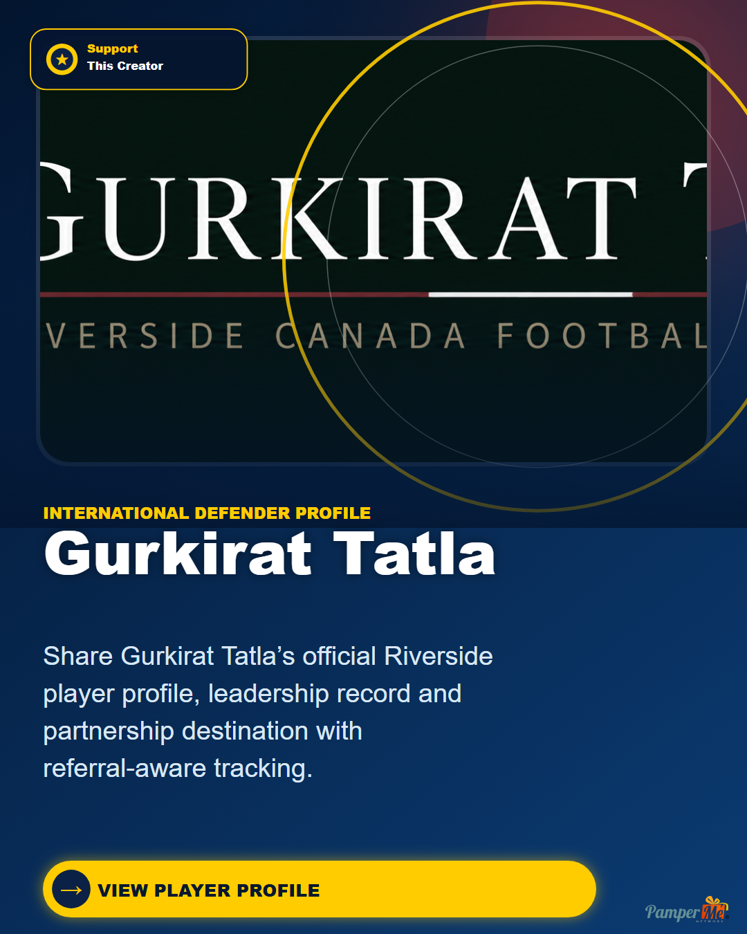 WhatsApp design for Gurkirat Tatla — Leadership + Player Brand