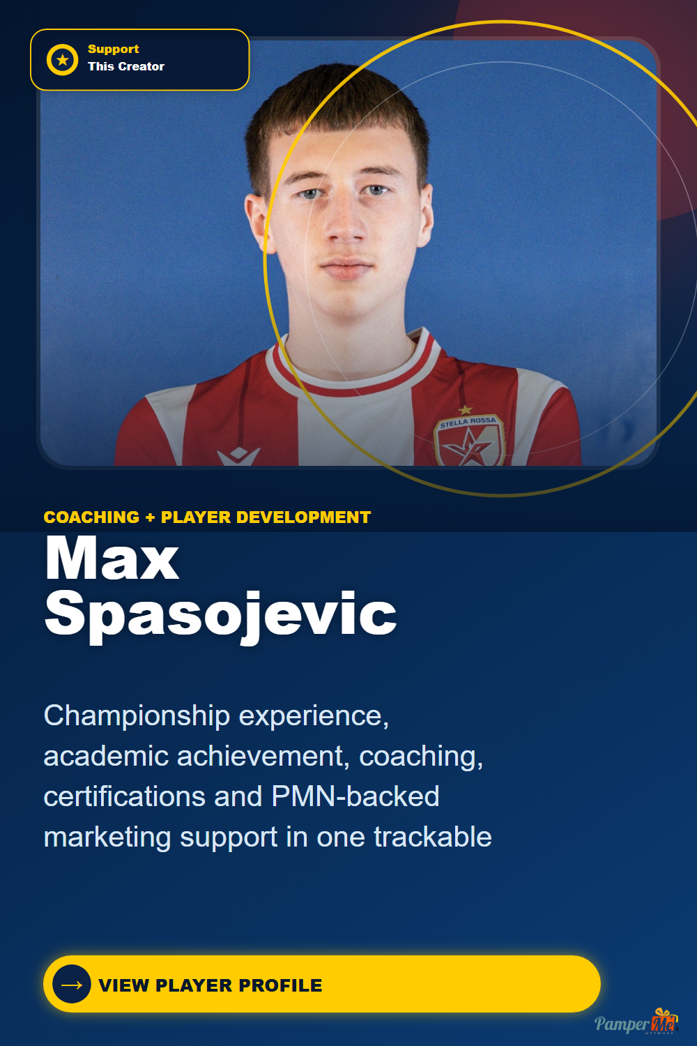 Pinterest design for Max Spasojevic — Riverside Player Profile