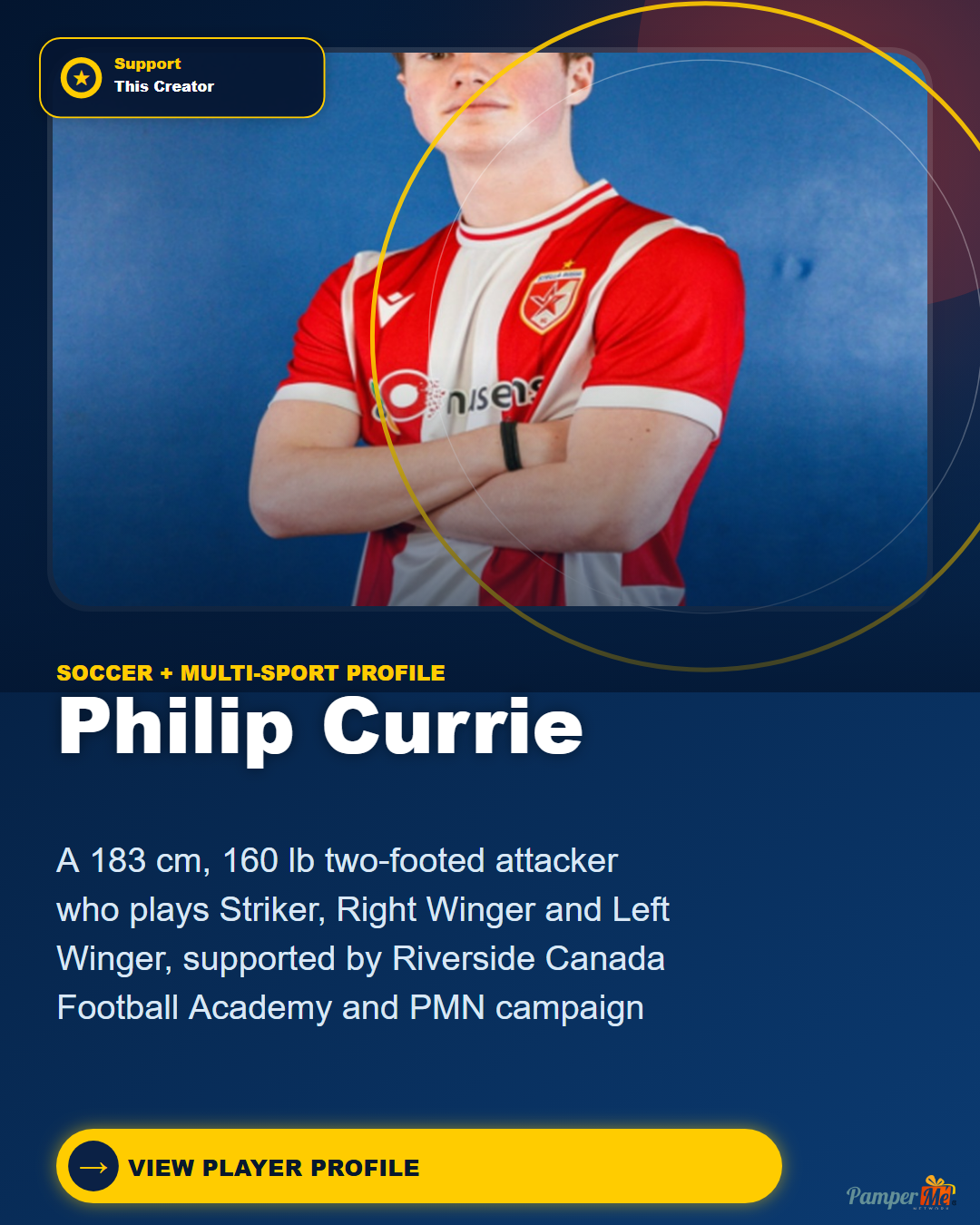 WhatsApp design for Philip Currie — Riverside Forward Profile