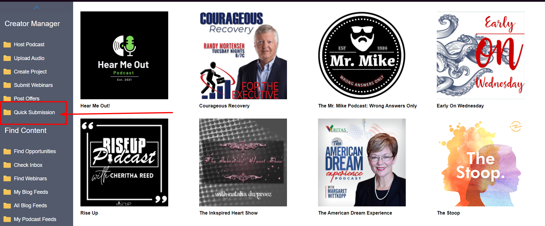 Submit yourpodcast