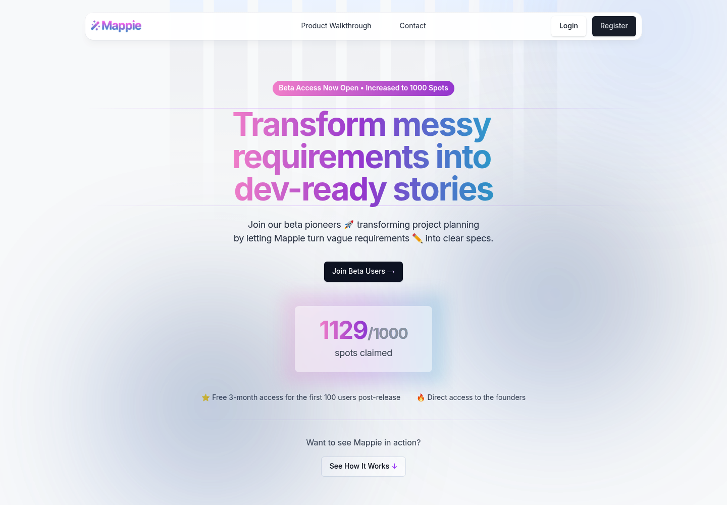Mappie AI website screenshot