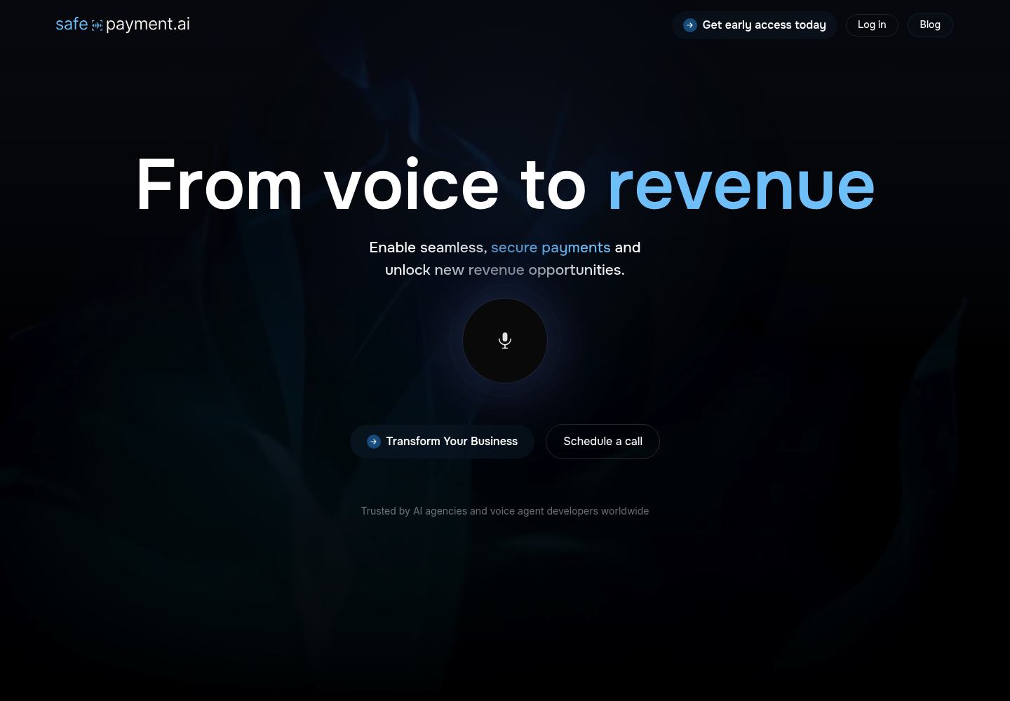 SafePayment AI website screenshot