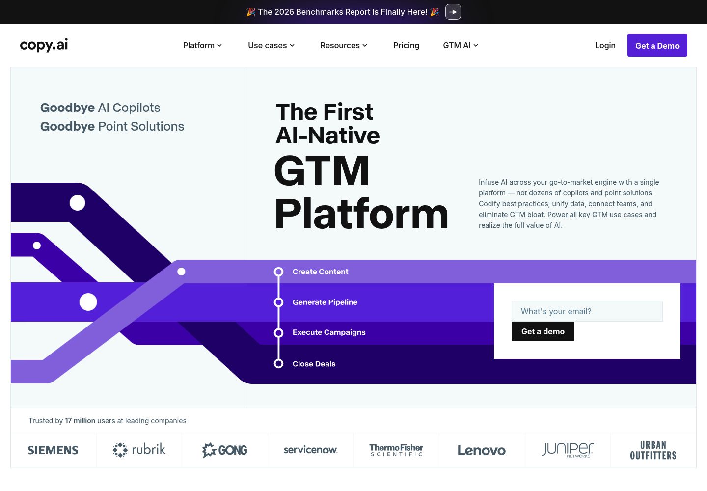 Copy AI website screenshot