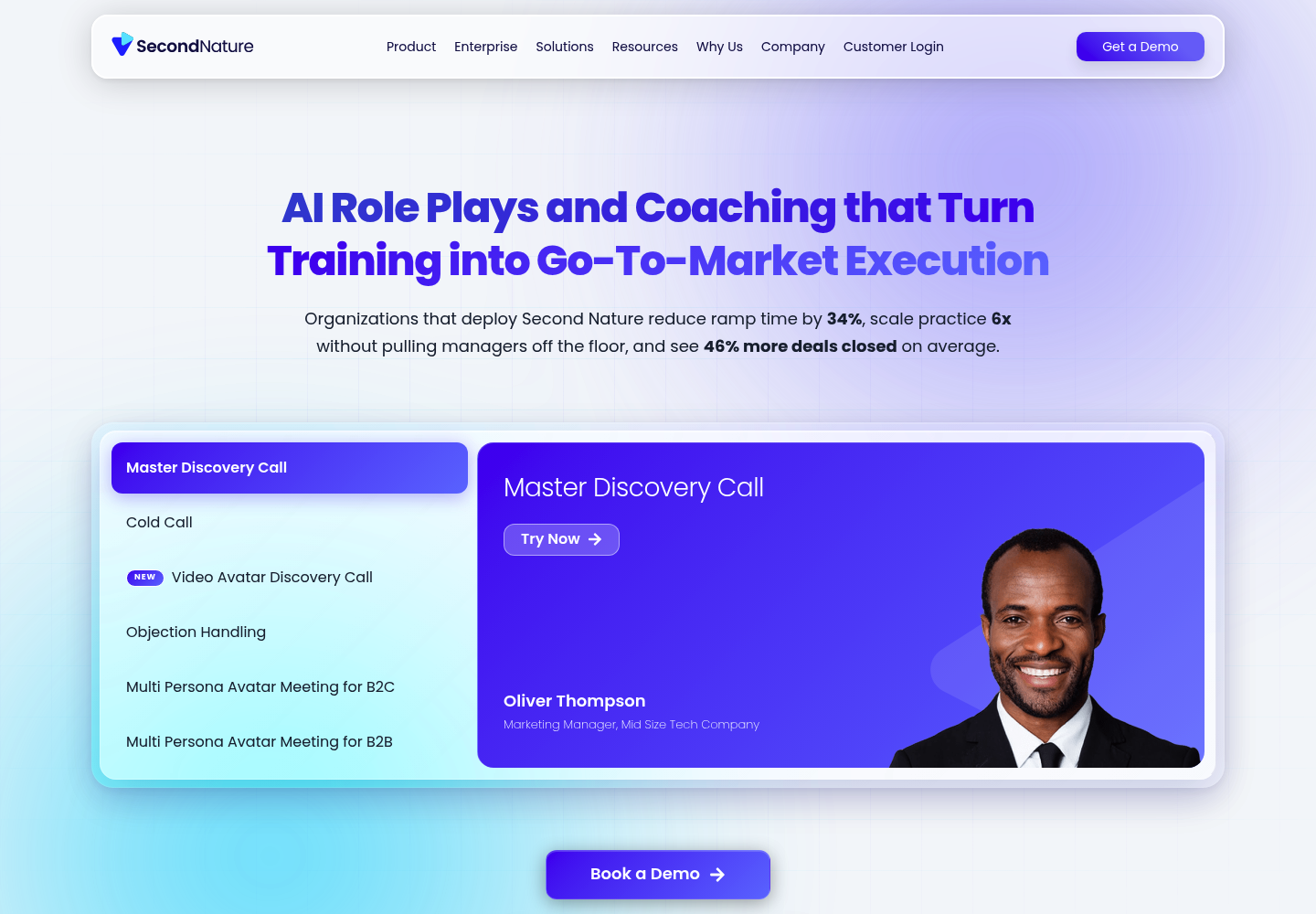 Second Nature AI website screenshot