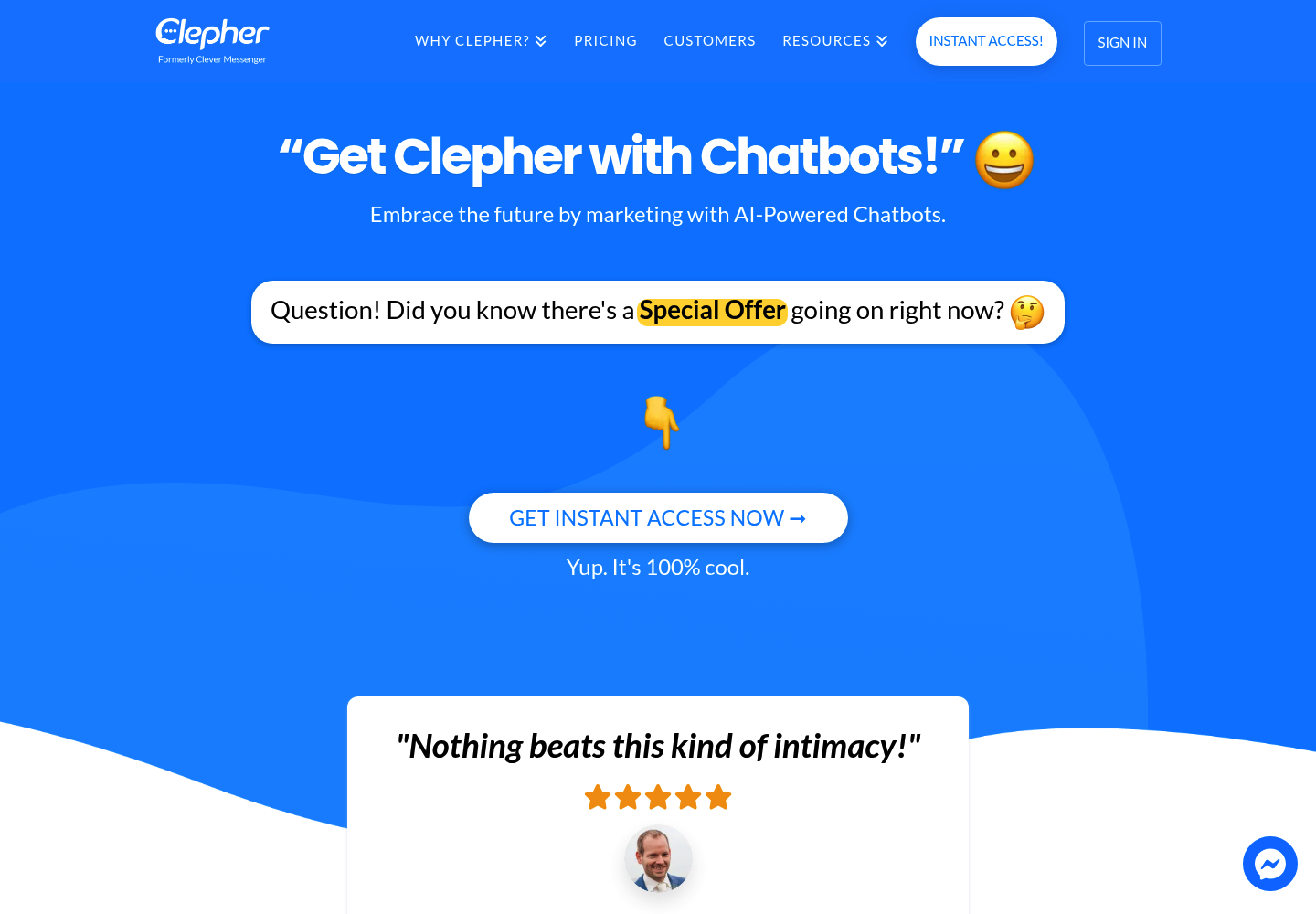 Clepher AI website screenshot