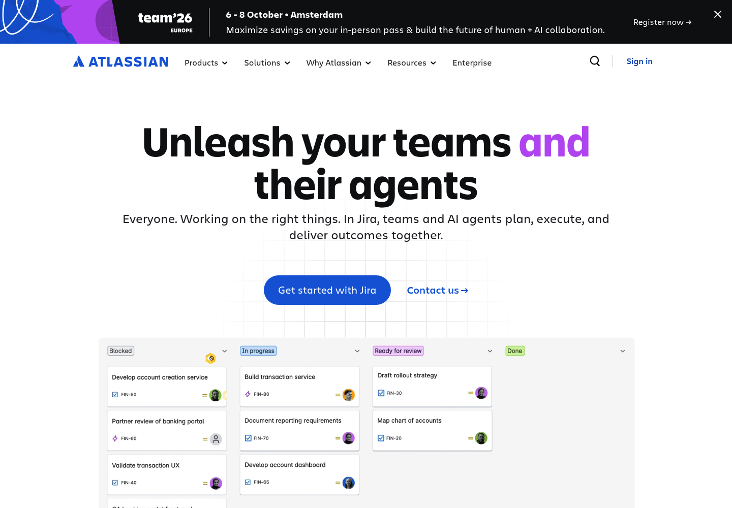 Atlassian AI website screenshot