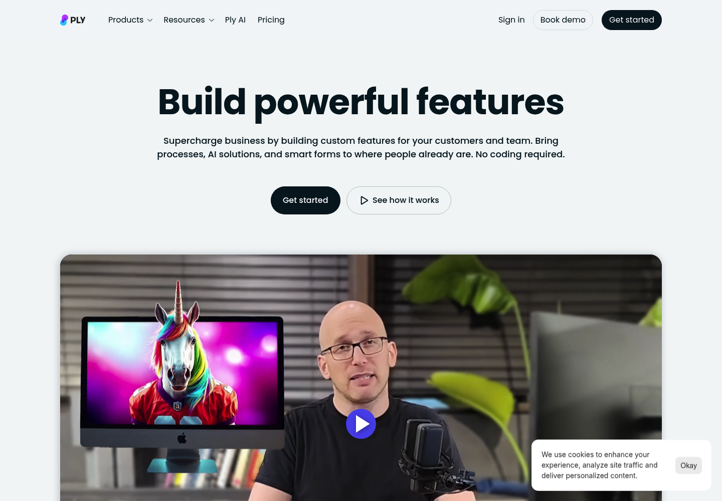 Ply AI website screenshot