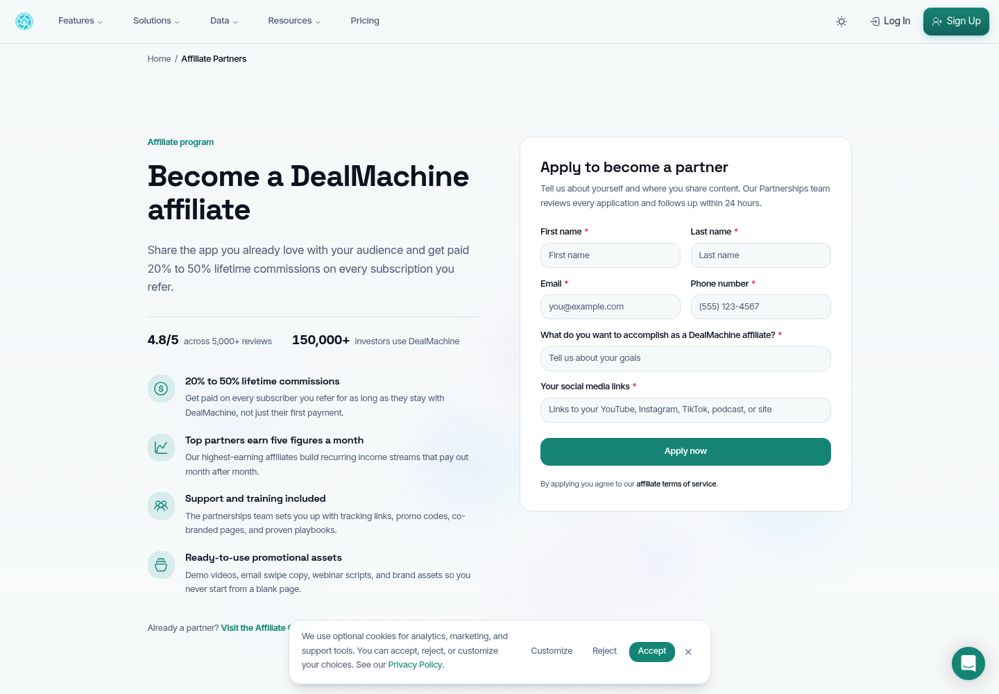 DealMachine website screenshot