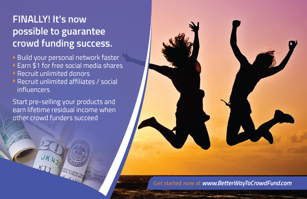 crowd funding banner for printing and web