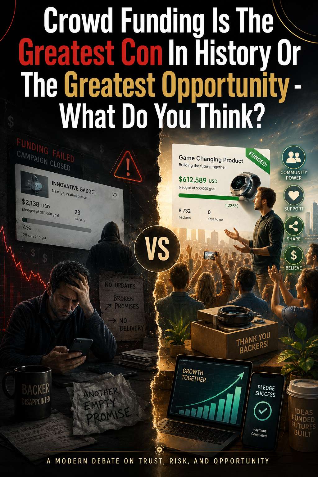 Crowd Funding Is The Greatest Con In History Or The Greatest Opportunity - What Do You Think?