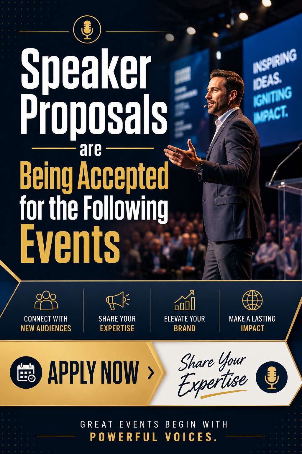 Speaker Proposals are Being Accepted for the Following Events