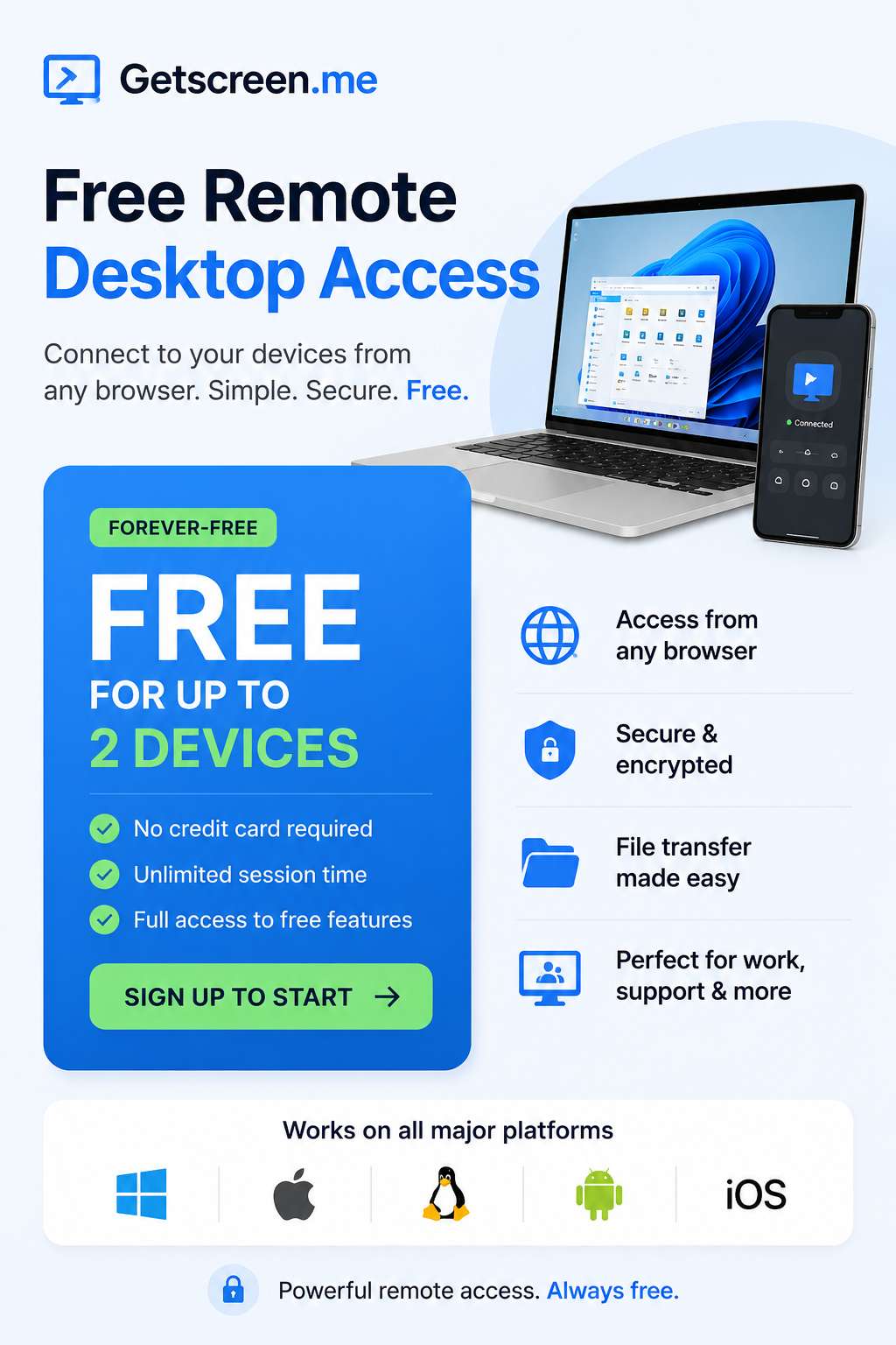FREE Remote Desktop Access — Connect to Your Devices From Any Browser