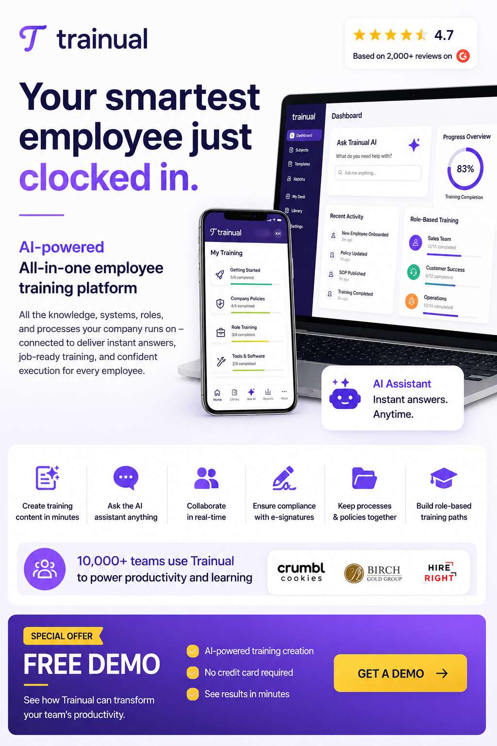 AI Employee Training Platform — Smarter Onboarding, SOPs & Team Knowledge
