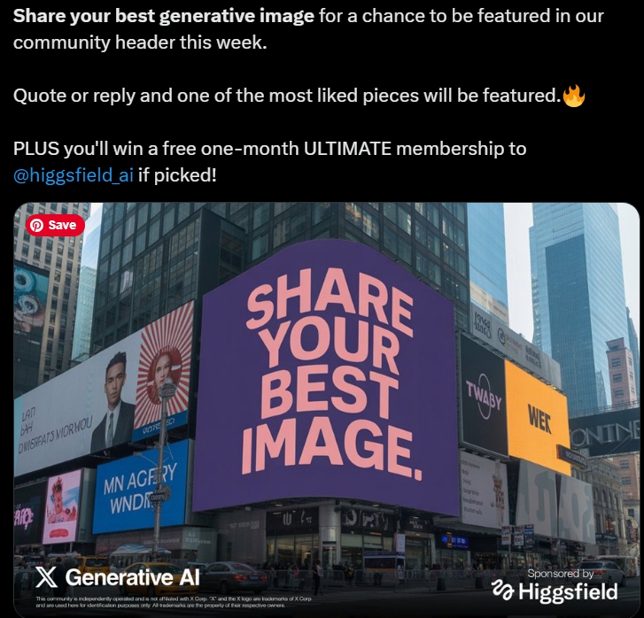 Share Your Best Generative AI Creation For A Chance To Win @higgsfield_ai @chrisfirst