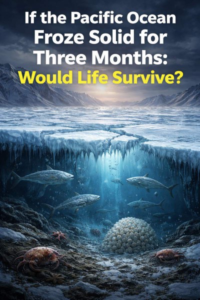 If the Pacific Ocean Froze Solid for Three Months: Would Life Survive?