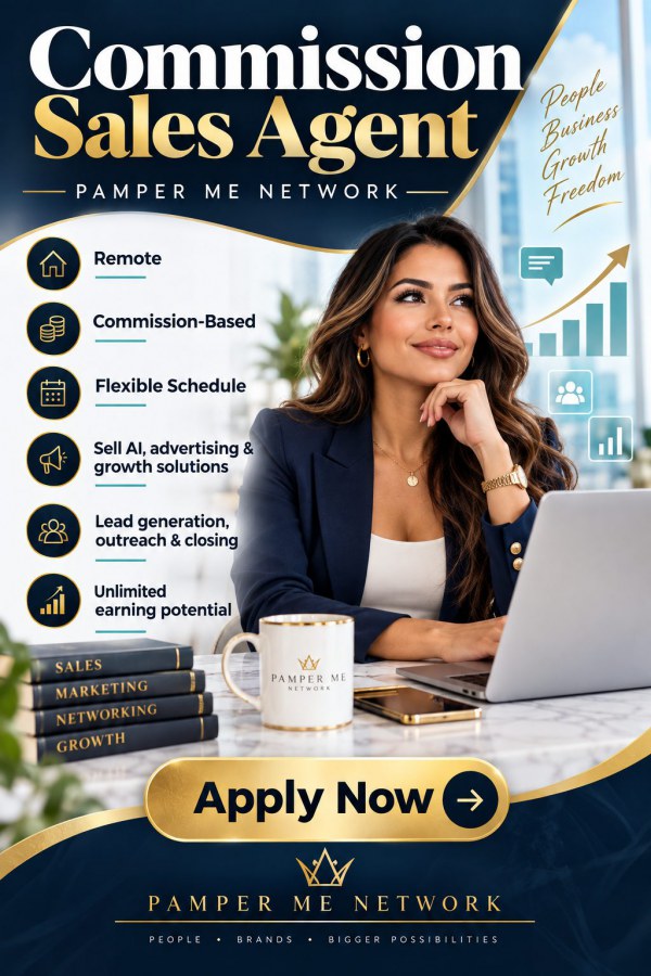 Commission Sales Agent Required &mdash; Pamper Me Network