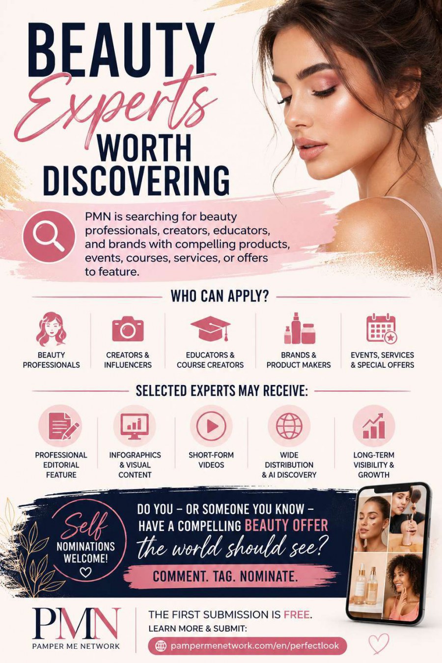 PMN Is Searching for Beauty Professionals, Creators, Educators, and Brands to Feature