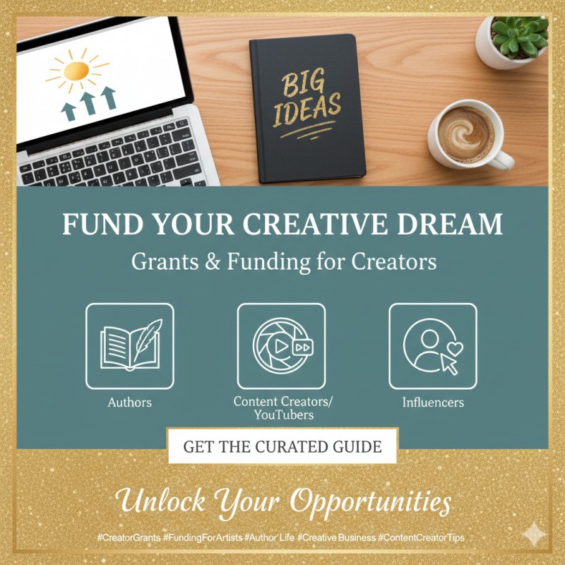 Grants & Funding Opportunities For Creators: A Curated Guide For Content Creators, Influencers, And Authors