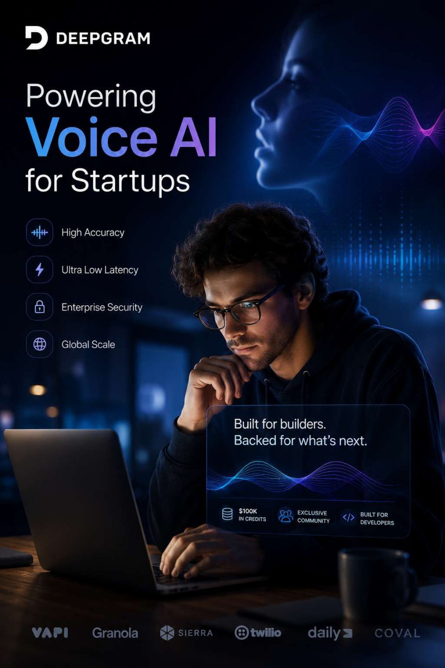 Deepgram for Startups: Up to $100,000 to Help Build the Next Generation of Voice AI