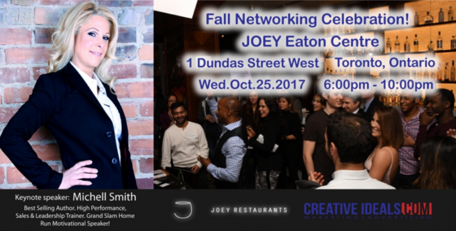 Fall #networking Celebration At @joeyrestaurants Eaton Centre! Featuring Michell Smith #author @matrixthinker #foodies