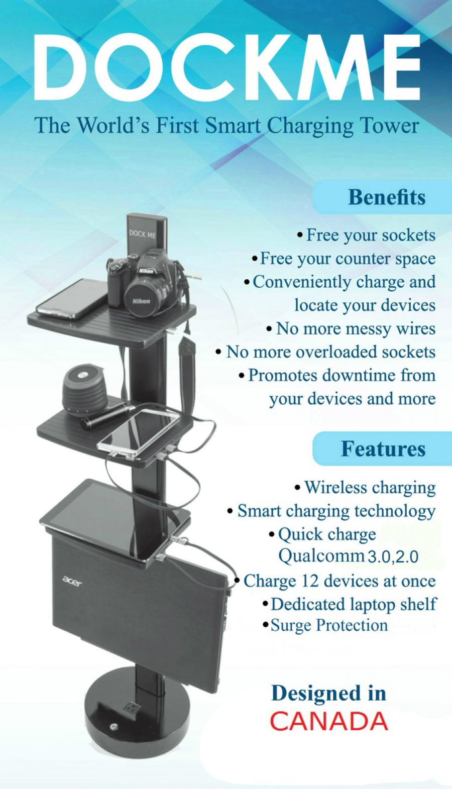 Charge All Your Devices. All In One Place. Fast! Be Organized, Efficient And Spend More Time Enjoying Life. @vamainnovation @matrixthinker