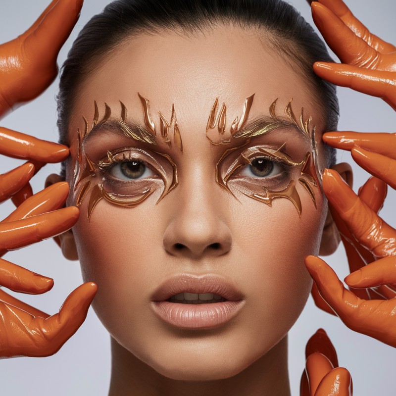 Create Unique And Eye Catching Looks With Hot Glue Makeup #beautyoui #makeup