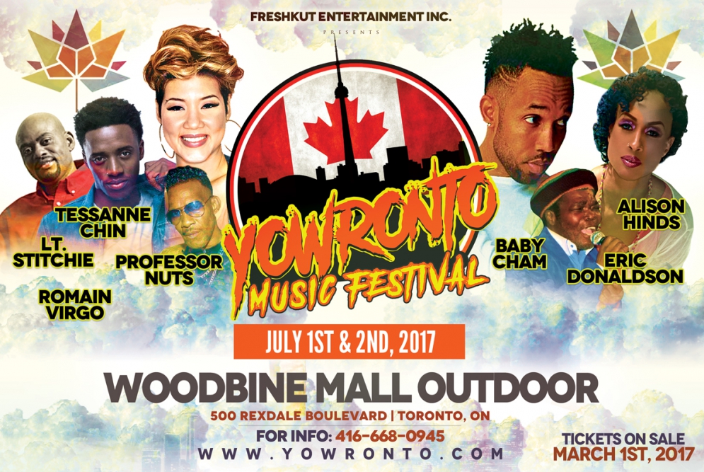 119 Days Of @YOWronto Music Festival PreEvent Celebrations: Join @Tessanne @AlisonHinds @TheCham On Canada Day
