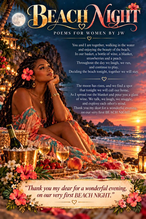 Beach Night - Poems For Women By JW