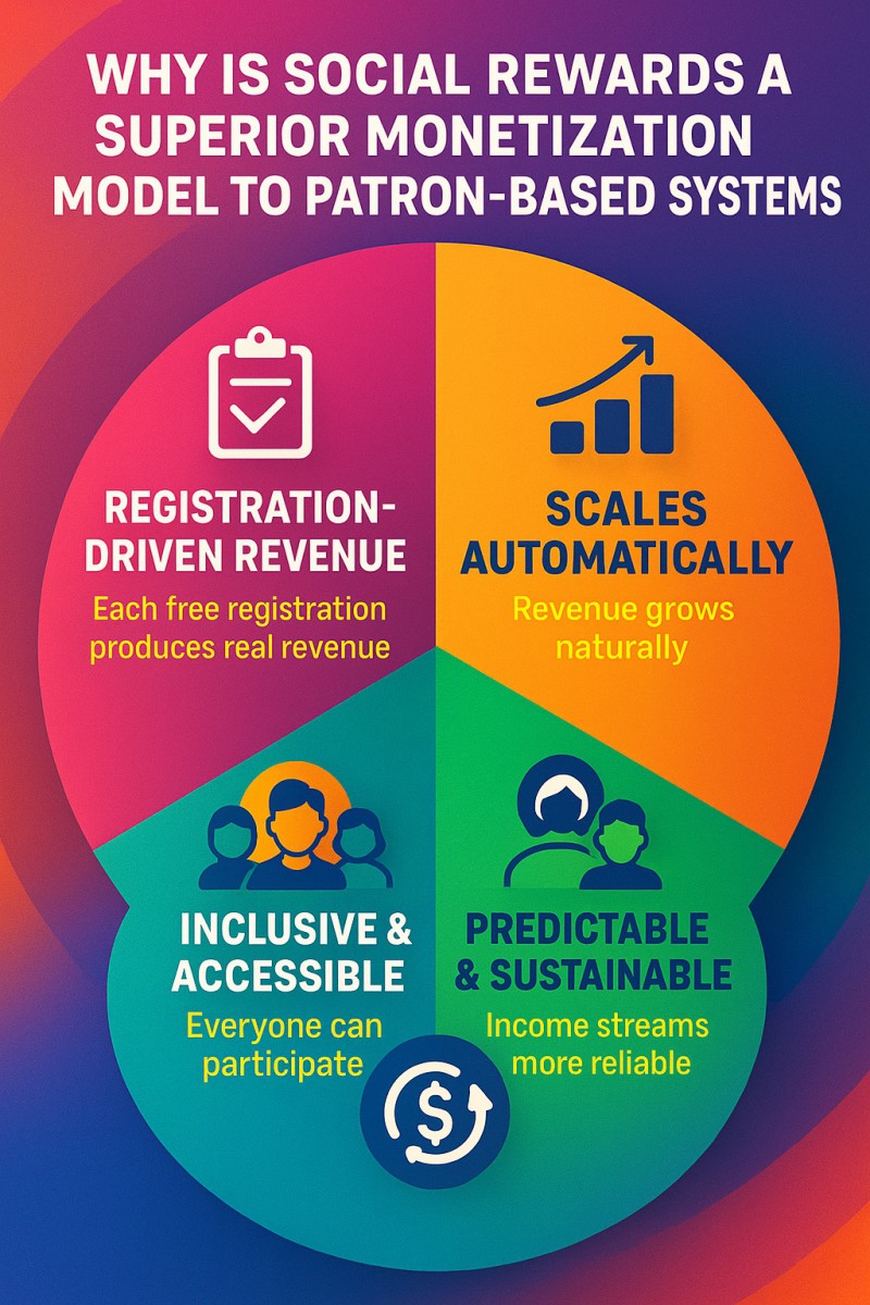 Why Is Social Rewards A Superior Monetization Model To Patron Based Systems?