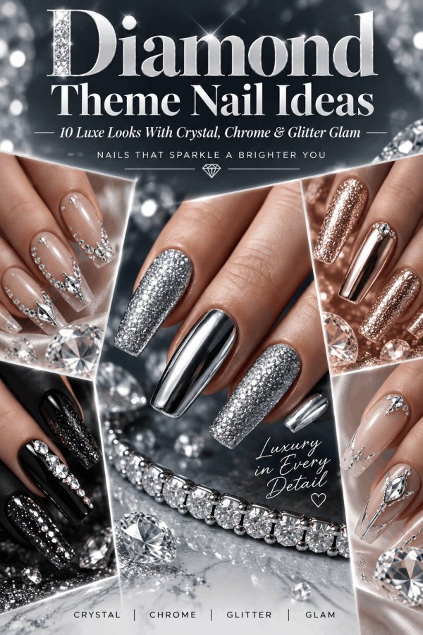 Diamond Theme Nail Ideas: Luxe Manicures That Sparkle