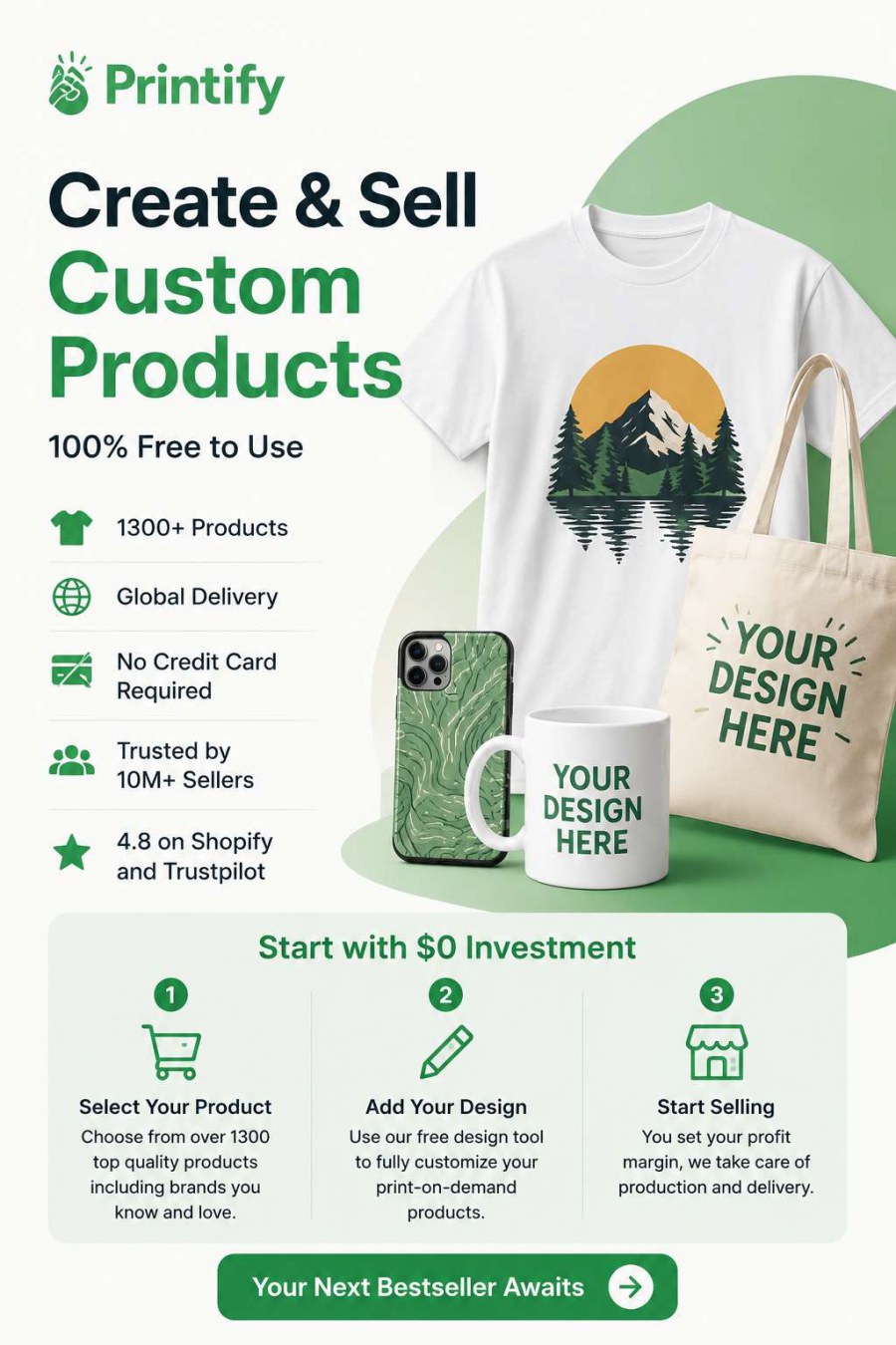 Start Your Print-on-Demand Business With Zero Upfront Investment