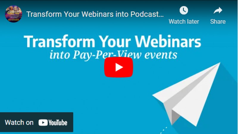 Transform Your Webinar Recording Into A Viral Infomercial (Or Podcast): Reach Millions Of Potential Customers