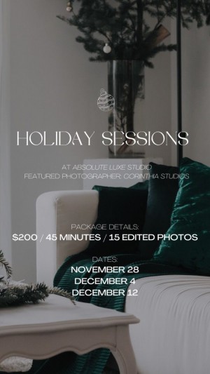 Create Memorable Holiday Photos With Corinthia Studios @ Absolute Luxe Studio #PhotoShoot #ChristmasPhotoShoot #HolidayPhotoshoot