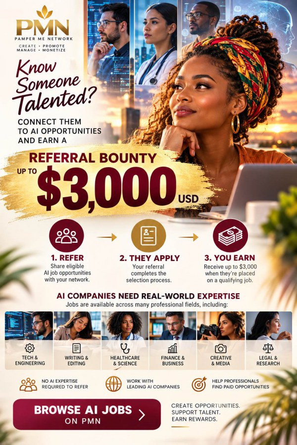 Earn Up to $3,000 Referring Qualified Professionals for AI Jobs
