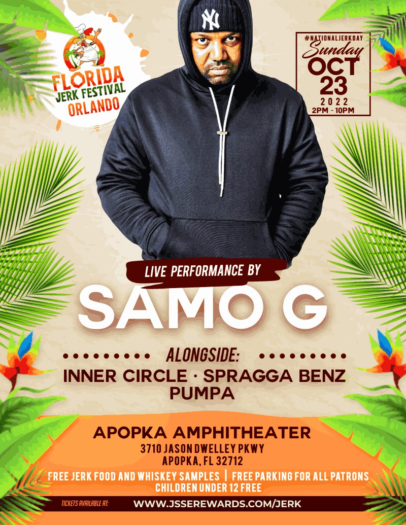 Samo G Performs Live @ Florida Jerk Festival, Oct 23, 2022 #nationaljerkday #foodie #musicfestival @floridajerkfest