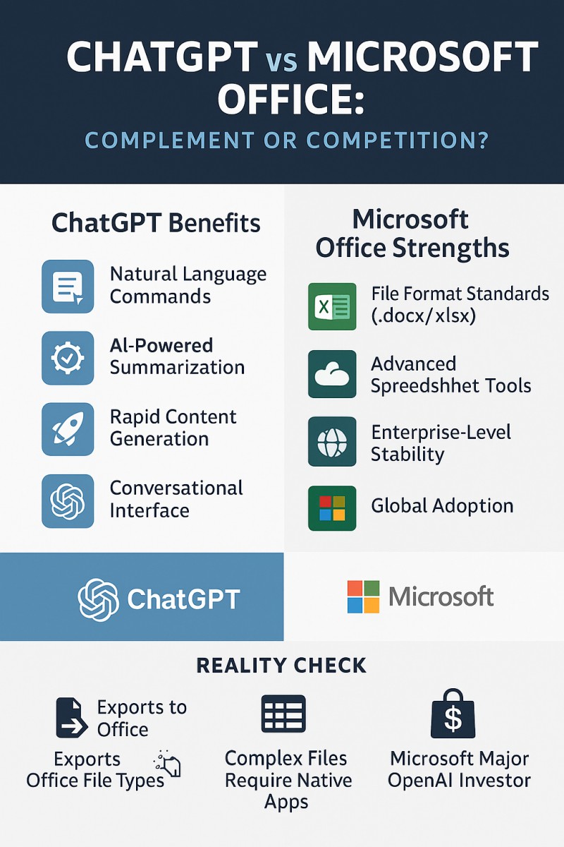 Chatgpt Vs Microsoft Office: Complement Or Competition?