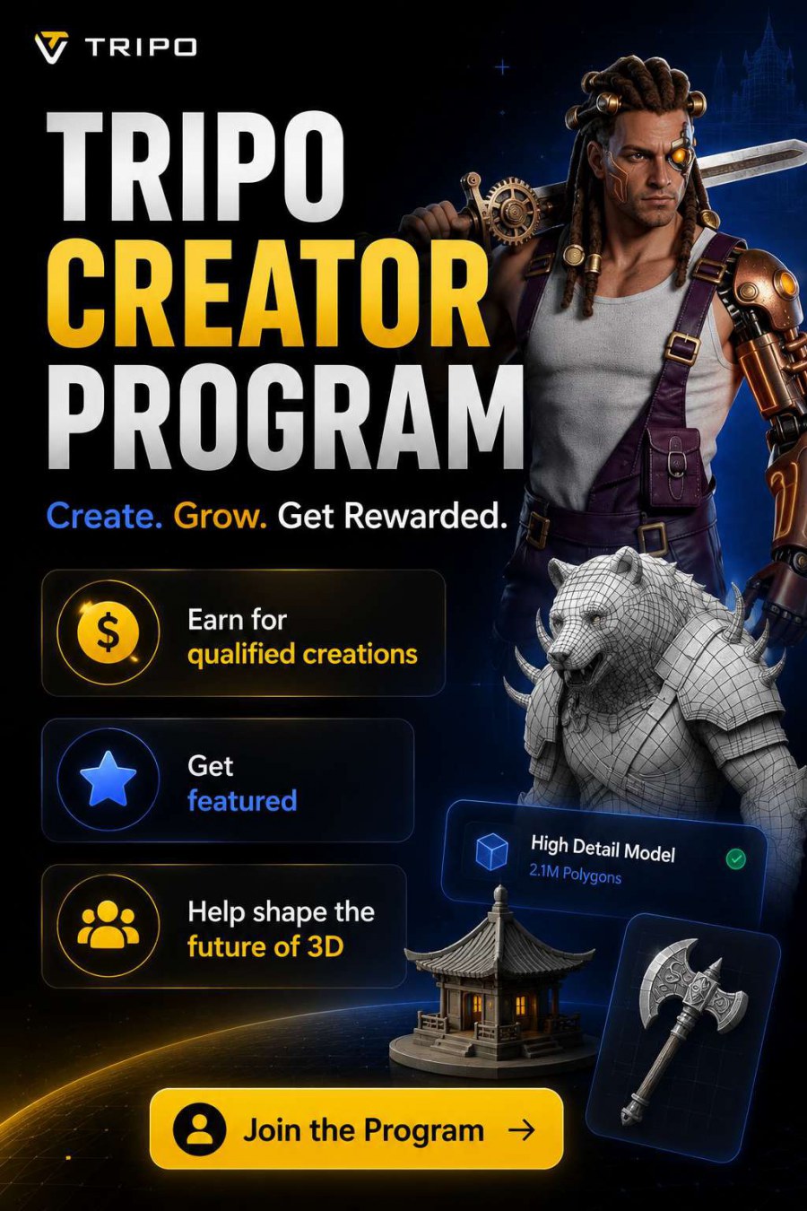How 3D Artists, Indie Developers, and AI Creators Can Earn, Get Featured, and Help Shape the Future of 3D Creation